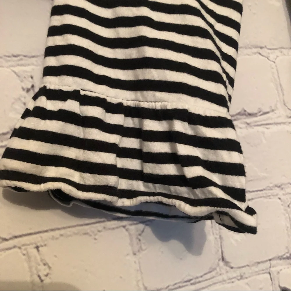 Kate Spade Striped Bell Cuff Soft Cotton Nightgown Sleep Shirt Dress Size Small